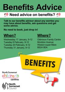 Benefits Advice Sessions with North Somerset Council