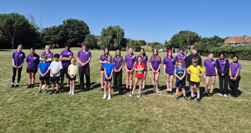 Broadoak students inspire pupils at Uphill sports day